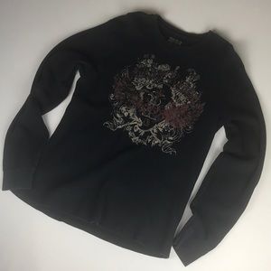 Mens Lucky Brand Large Black Long Sleeve Thermal